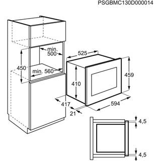 Built-in microwave oven ELECTROLUX KMFE264TEW Display