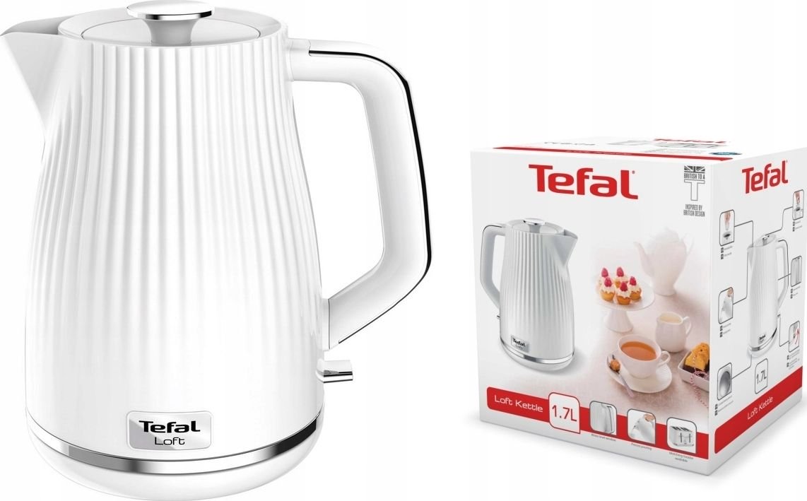 TEFAL tējkanna Loft, 1.7l, 2400W, balta KO2501