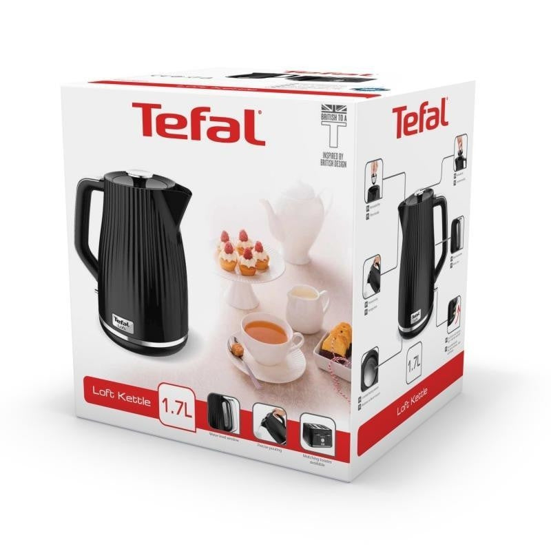 TEFAL tējkanna Loft, 1.7l, 2400W, melna KO2508