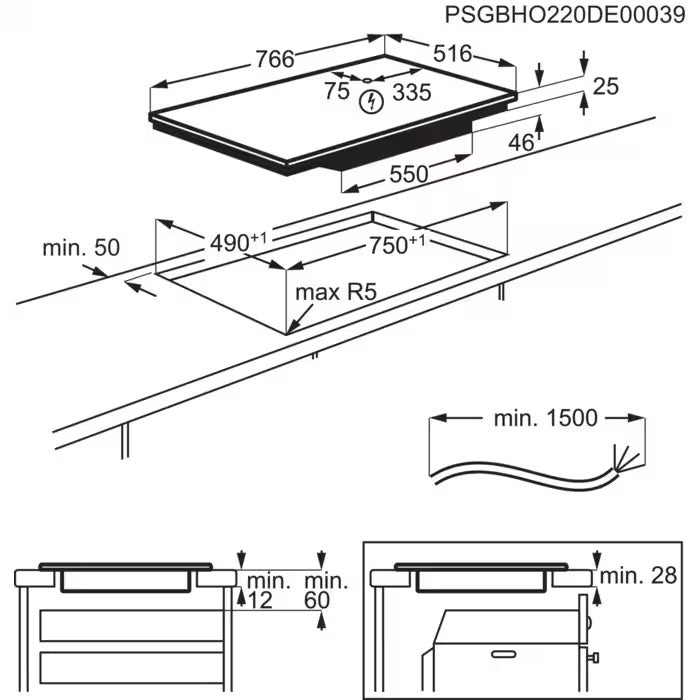 Built-in induction hob AEG IAE84411XB Exposition