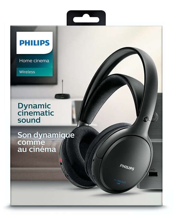PHILIPS Hi-Fi bezvadu austiņas (melnas) SHC5200/10