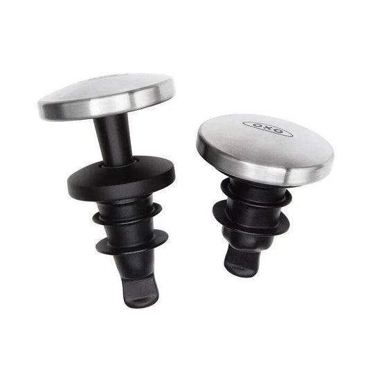 Vīna aksesuāri OXO Steel Spillproof Wine Stopper Set 3113600 - DomoTehnika