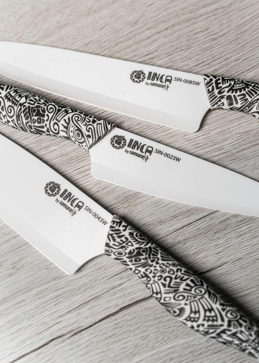 Nažu komplekts SAMURA INCA set of 3 kitchen knives, balts SIN-0220W - DomoTehnika