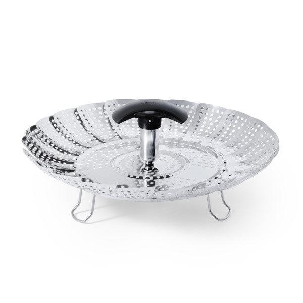 Sietiņš tvaicēšanai OXO Stainless Steel Steamer with Extendable Handle - DomoTehnika