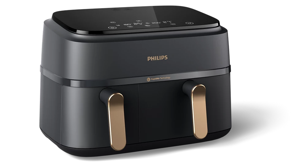 PHILIPS 3000. sērijas karstā gaisa katls ar diviem groziem, 2750W, 9L NA352/00