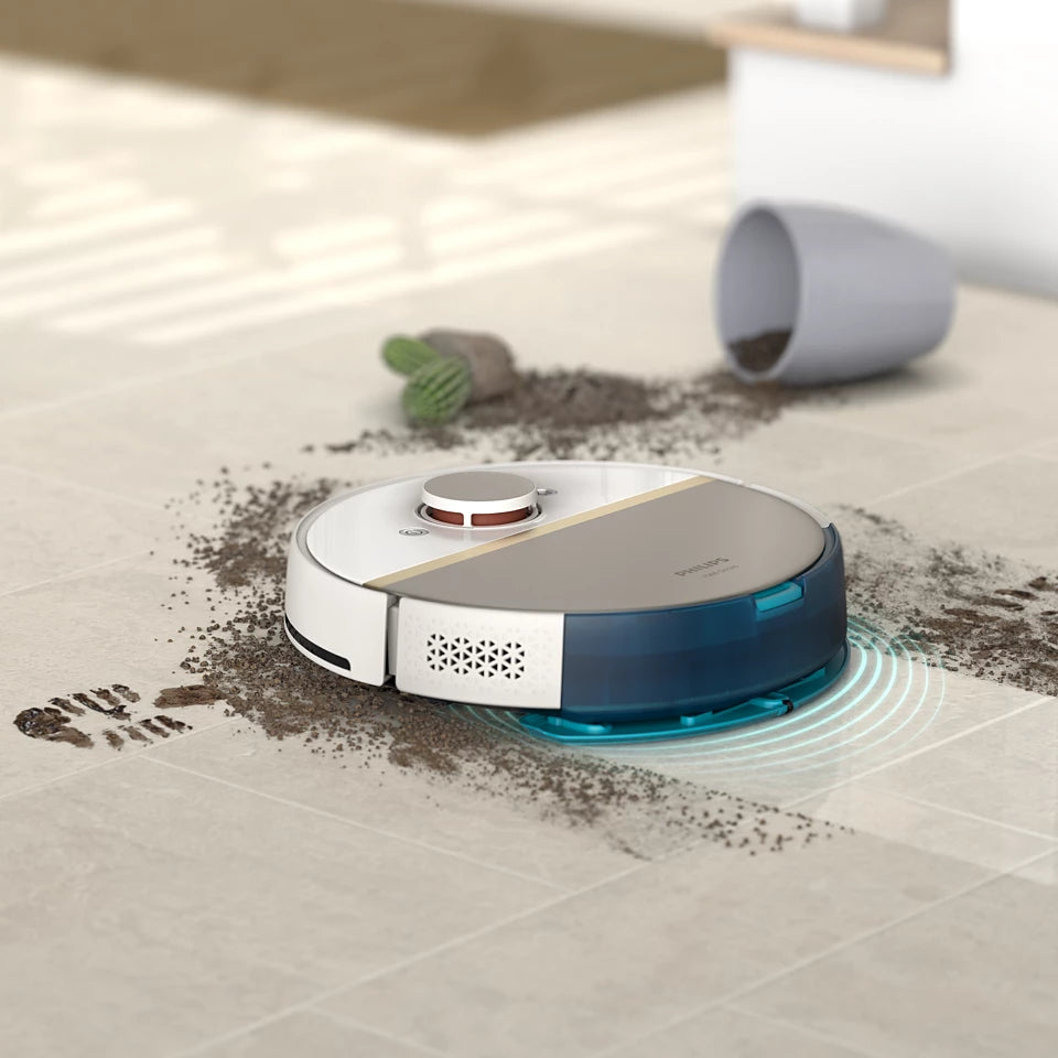 PHILIPS HomeRun 7000. sērijas putekļsūcējs robots ar mazgāšanas funkciju, balts XU7100/02