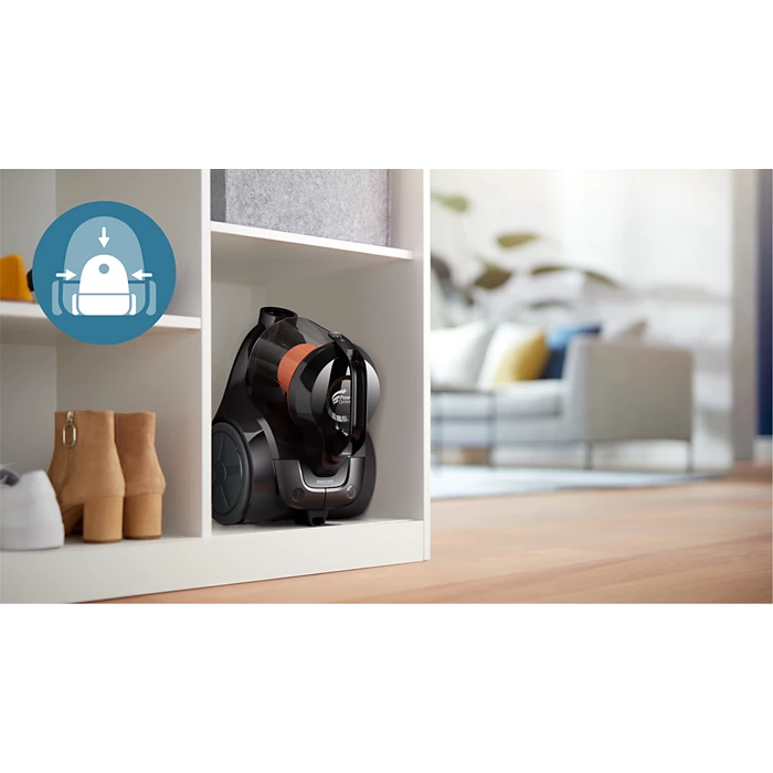 PHILIPS 1000. sērijas PowerCyclone bezmaisa putekļsūcējs, 800 W, melns XB1142/10