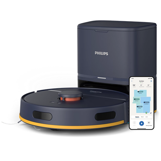 PHILIPS HomeRun 2000. sērijas Putekļsūcējs robots ar mazgāšanas funkciju, tumši zils XU2100/15