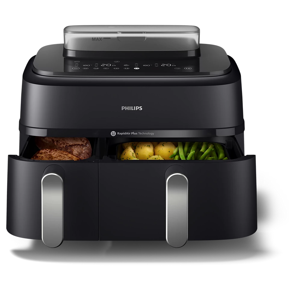 PHILIPS 5000. sērijas karstā gaisa katls ar diviem groziem, 2300W, 9L NA551/00