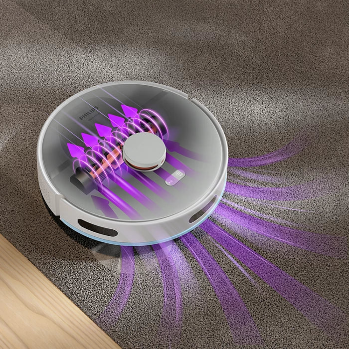 PHILIPS HomeRun 2000. sērijas Putekļsūcējs robots ar mazgāšanas funkciju, balts XU2100/25