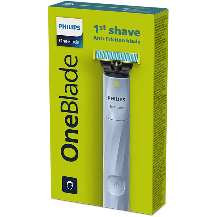 PHILIPS OneBlade 1st Shave skuveklis sejai, zils QP1324/20