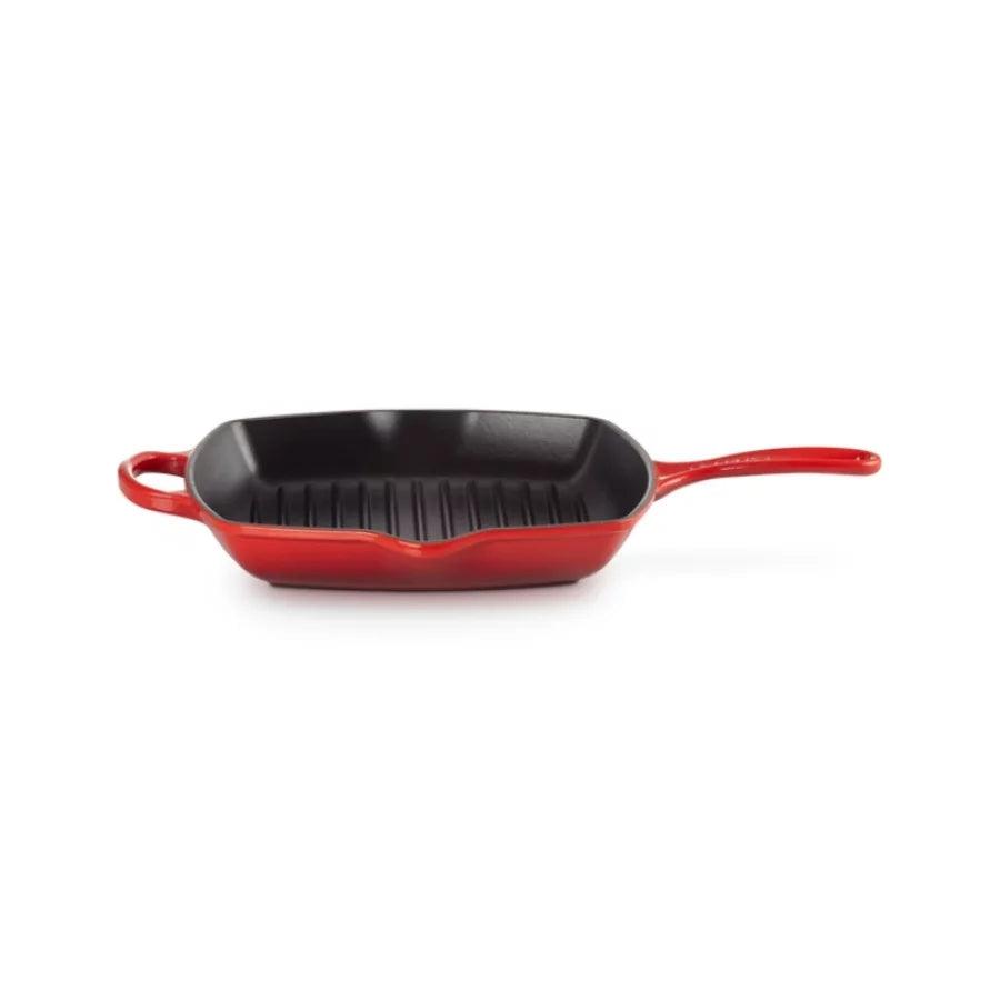 Grillpanna LE CREUSET Cast iron grill pan square 26x26cm red - DomoTehnika