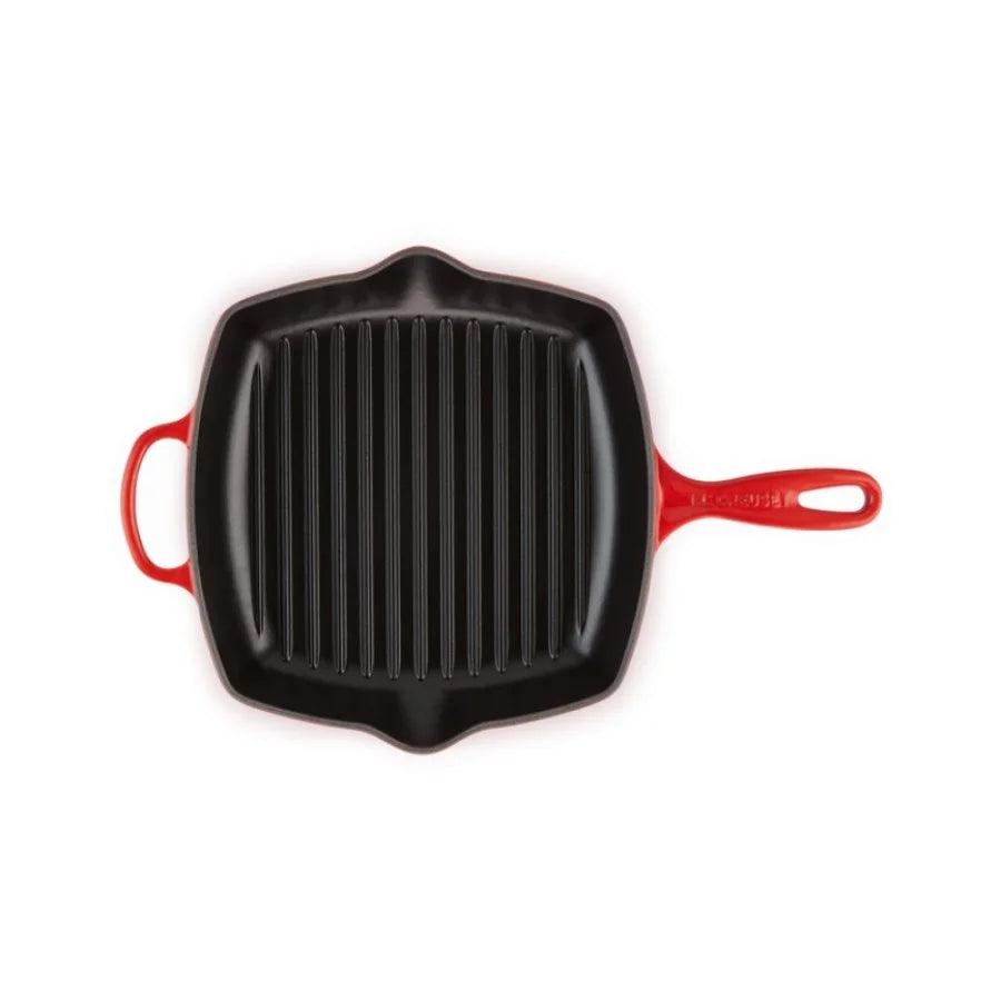 Grillpanna LE CREUSET Cast iron grill pan square 26x26cm red - DomoTehnika