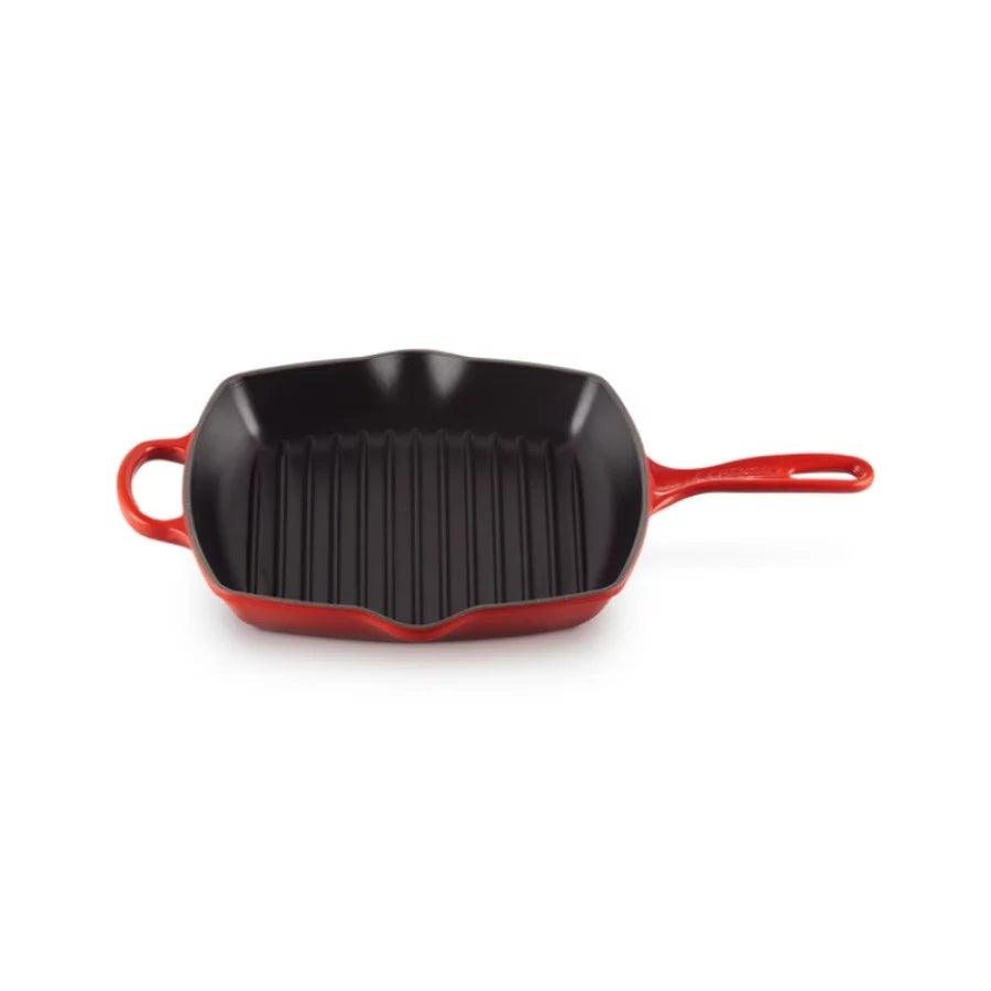 Grillpanna LE CREUSET Cast iron grill pan square 26x26cm red - DomoTehnika