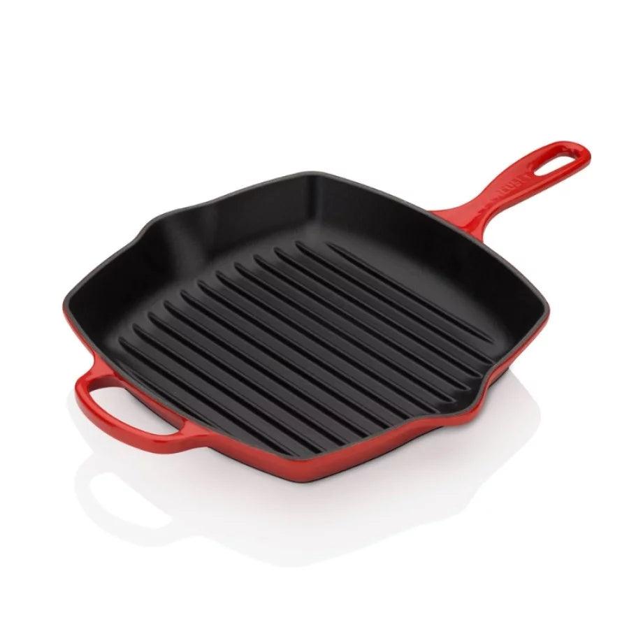 Grillpanna LE CREUSET Cast iron grill pan square 26x26cm red - DomoTehnika