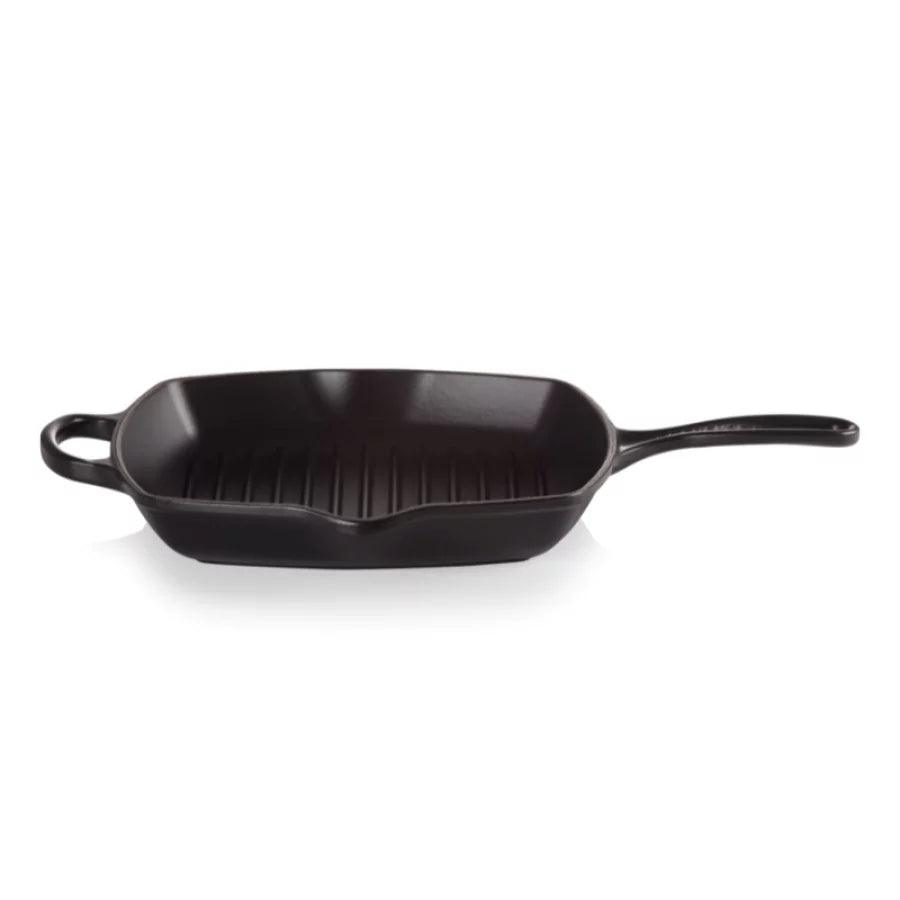 Grillpanna LE CREUSET Cast iron grill pan square 26x26cm mat black - DomoTehnika