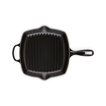 Grillpanna LE CREUSET Cast iron grill pan square 26x26cm mat black - DomoTehnika