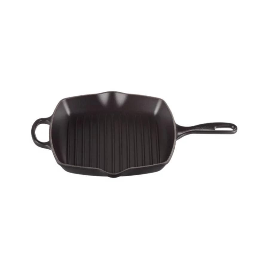 Grillpanna LE CREUSET Cast iron grill pan square 26x26cm mat black - DomoTehnika