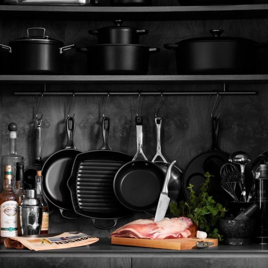 Grillpanna LE CREUSET Cast iron grill pan square 26x26cm mat black - DomoTehnika