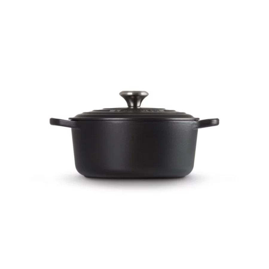 Katls LE CREUSET Cast iron kettle round Ø24cm / 4,2L mat black - DomoTehnika