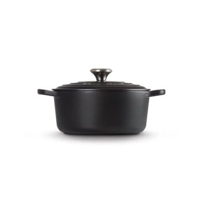 Katls LE CREUSET Cast iron kettle round Ø24cm / 4,2L mat black - DomoTehnika