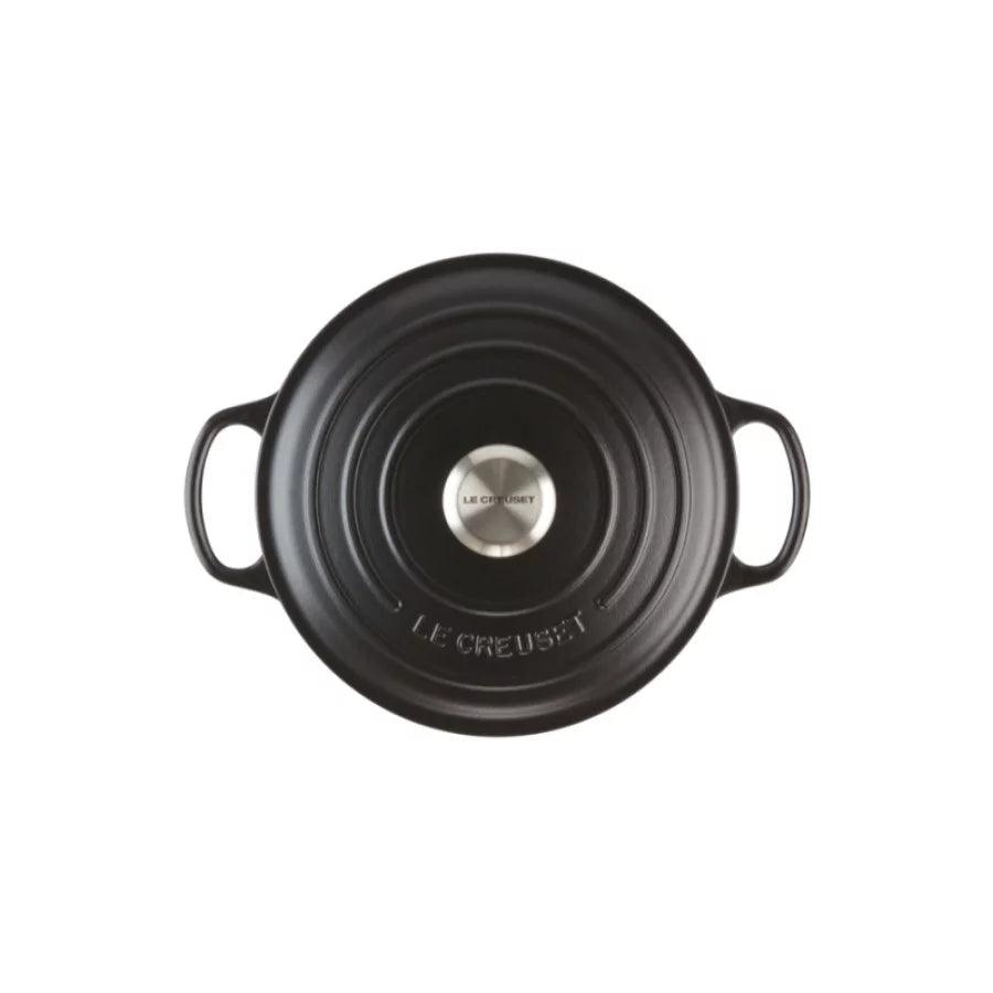 Katls LE CREUSET Cast iron kettle round Ø24cm / 4,2L mat black - DomoTehnika