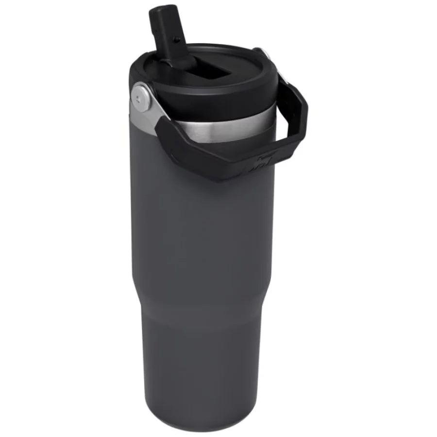 Termokrūze ar salmiņu STANLEY The IceFlow Flip Straw Tumbler 0,89L tumši pelēka - DomoTehnika