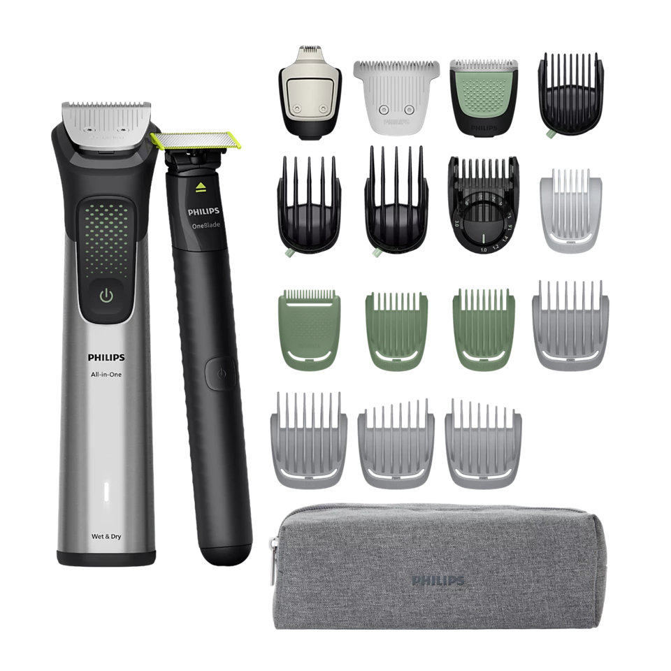 PHILIPS Multigroom series 9000 All-in-one trimmeris “divdesmit vienā”  sejai, matiem un ķermenim MG9557/15