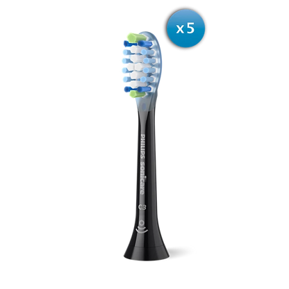 Sonicare C3 Premium Plaque Defence zobu birstes uzgaļi, komplektā 4 + 1 gab, melns HX9045/88