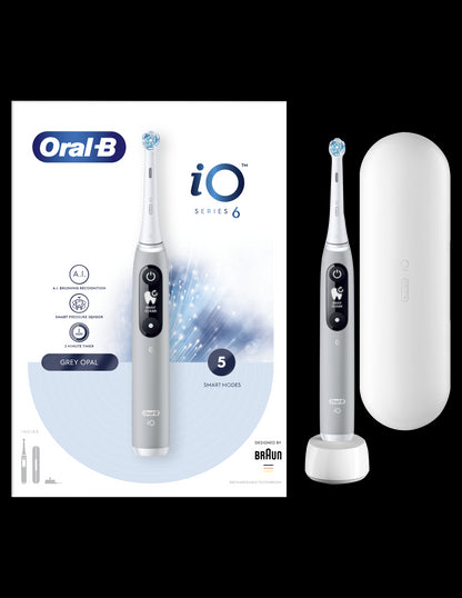 BRAUN Series iO6 el.zobu  birste, Grey Opal iOM6.1A6.1K Grey
