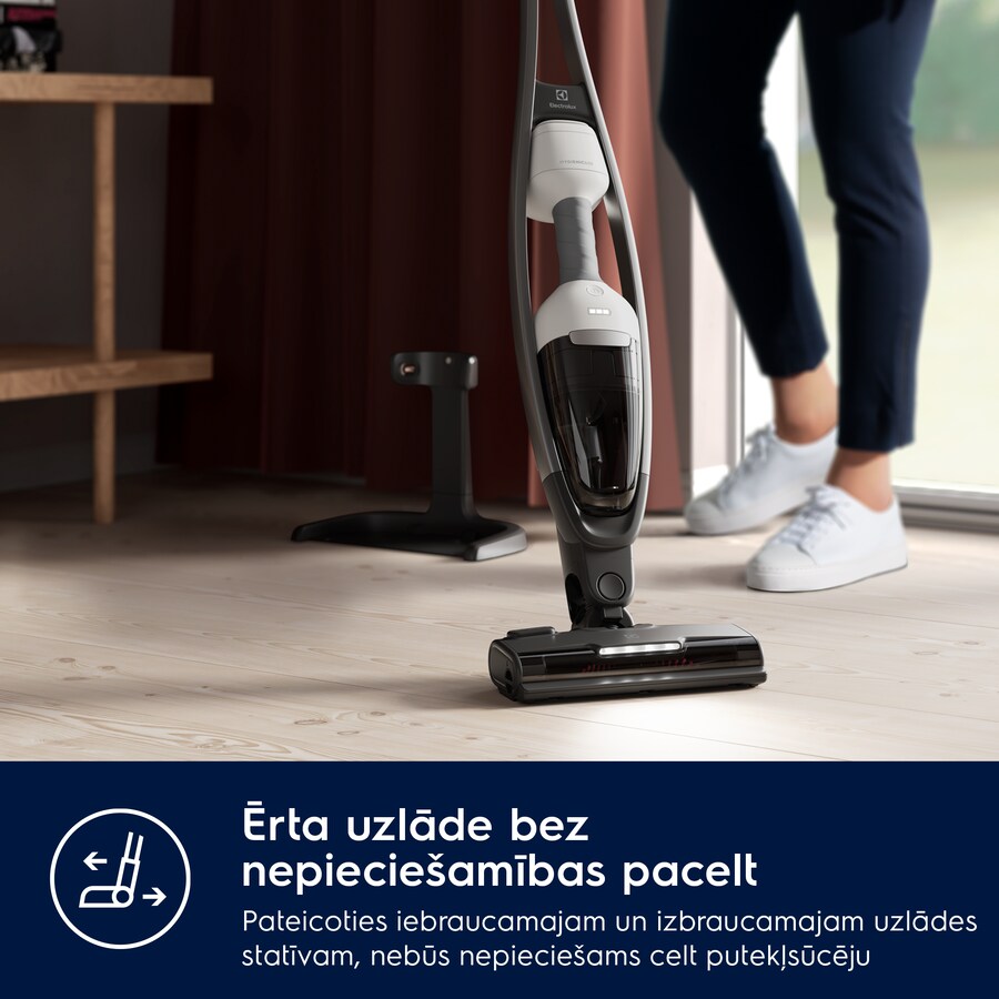 Electrolux 600.sērijas 2in1 bezvadu putekļusūcējs bez maisiņa, balts ES62HB25UV