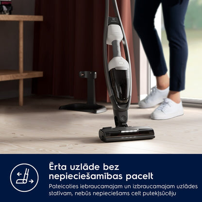 Electrolux 600.sērijas 2in1 bezvadu putekļusūcējs bez maisiņa, balts ES62HB25UV