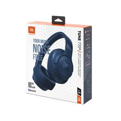JBL on-ear austiņas ar Bluetooth, zilas JBLT770NCBLU