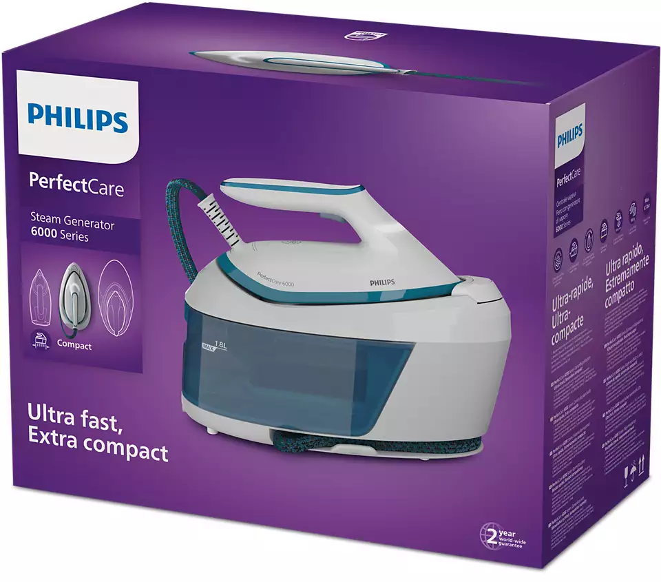 PHILIPS Perfect Care tvaika ģeneratora gludeklis, zils PSG6022/20