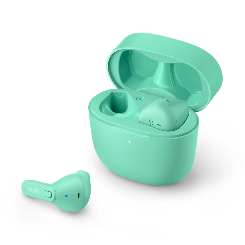 PHILIPS in-ear true bezvadu austiņas ar portatīvo uzlādes ietvaru, zaļas TAT2236GR/00