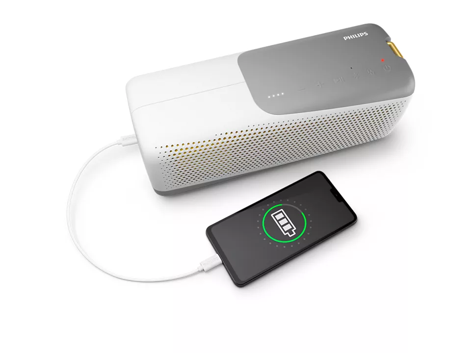 PHILIPS Bluetooth skaļrunis ar iebūvētu  mikrofonu, D71mm,  balts TAS7807W/00
