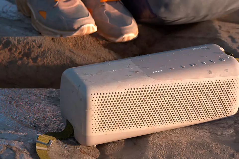 PHILIPS Bluetooth skaļrunis ar iebūvētu  mikrofonu, D71mm,  balts TAS7807W/00