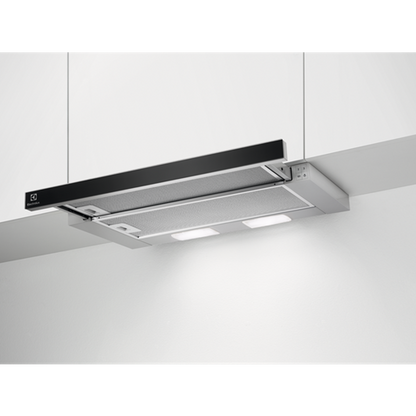 Electrolux izvelkams tvaika nosūcējs, 60 cm, C, pelēks LFP326AB