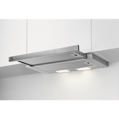 Electrolux izvelkams tvaika nosūcējs, 60 cm, C, pelēks LFP326S