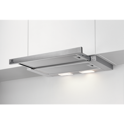 Electrolux izvelkams tvaika nosūcējs, 60 cm, C, pelēks LFP326S