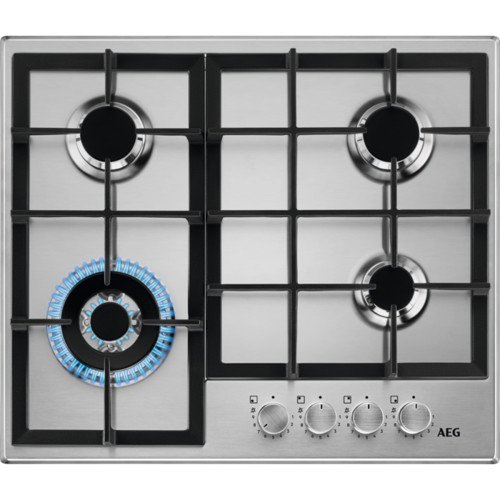 AEG gāzes plīts virsma (iebūv.), 60cm HGB64420SM