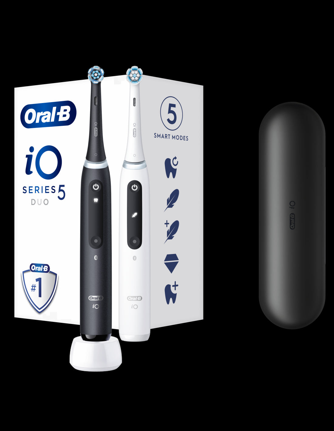 BRAUN Elektriskās zobubirstes, Matt Black+Quite White IOG5d.2J6.2K