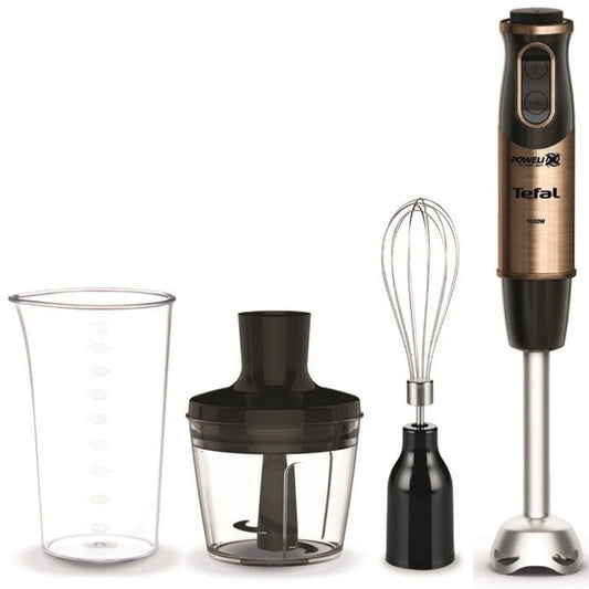 TEFAL rokas blenderis QUICKCHEF 3IN1, 1000W, melns/vara HB656G10