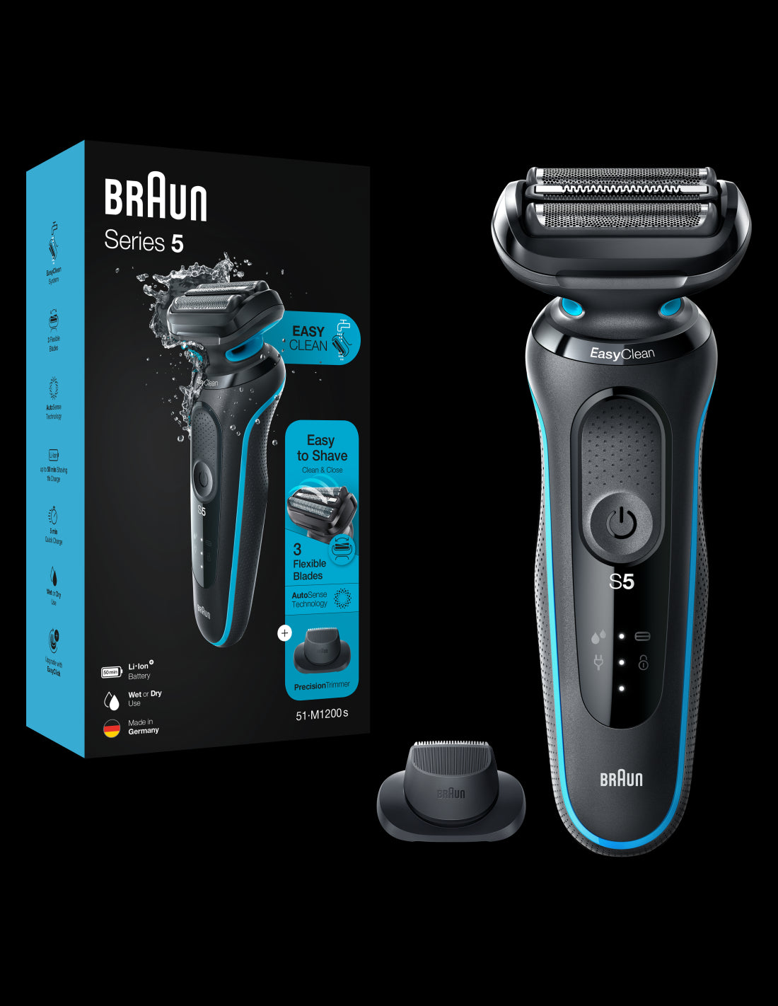 BRAUN Series 5 skuveklis AutoSense 51-M1200s