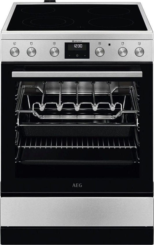 AEG 5000.sērijas SurroundCook stikla keramikas plīts, 59.6cm, nerūsējoša tērauda CCB6443NBM