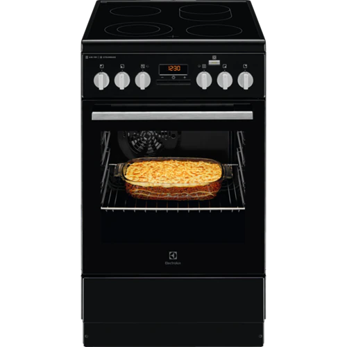 Electrolux elektriskā stikla keramikas plīts ar elektrisko cepeškrāsni, melna, 50cm LKR564200K