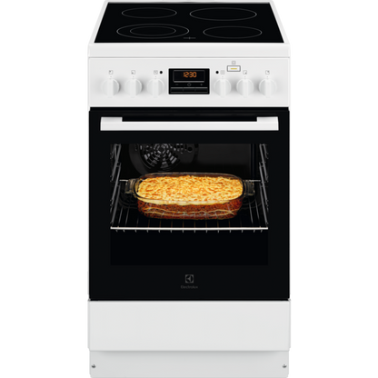 Electrolux elektriskā plīts ar elektrisko cepeškrāsni, 50cm, balta LKR560200W