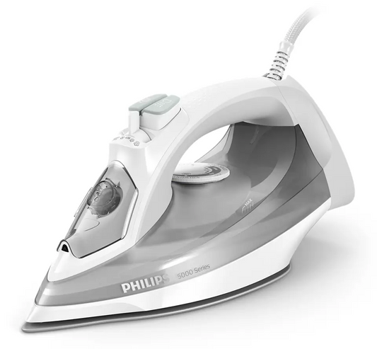 PHILIPS 5000 sērijas Tvaika gludeklis, 2400W (balts/pelēks) DST5010/10