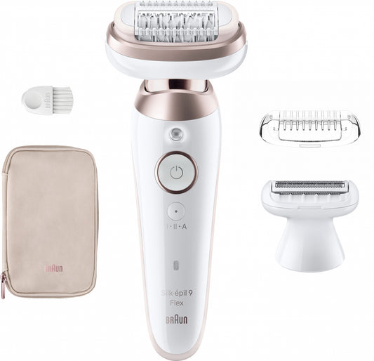 BRAUN Silk 9 epilators 3D RST, komplektā uzgaļi SES9-030 3D