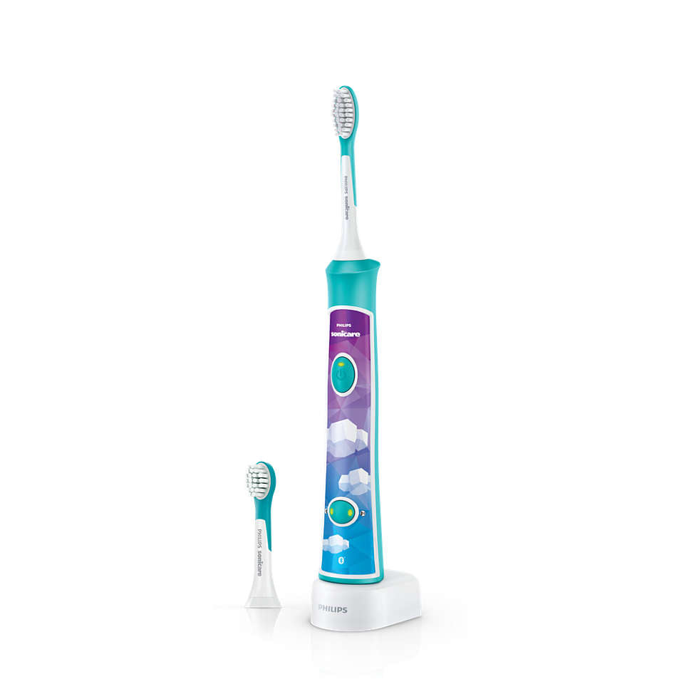 PHILIPS Sonicare zobu birste bērniem 3+ ar bluetooth un 8 maināmiem  dizainiem, zils HX6322/04